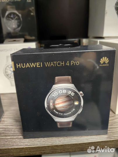 Huawei watch 4 pro 49 mm brown кожаный ремешок