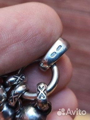 Серебряный кулон/подвеска черепа