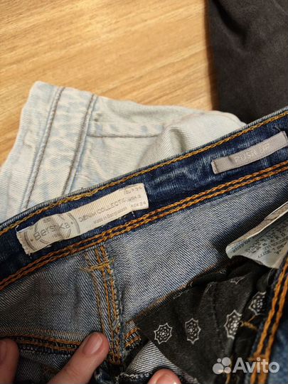 Женские джинсы и шорты пакетом, р. S-M, 42-44