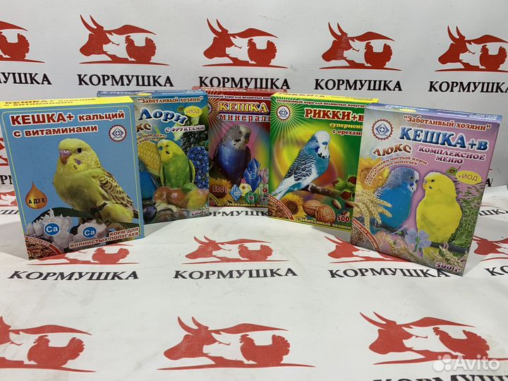 Кешка + минералы, корм для волнистых попугаев