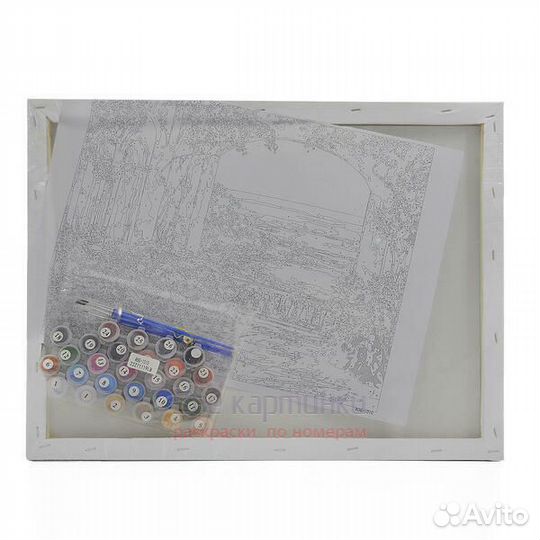 Картина по номерам 40x50 Черно-белая кошечка