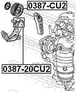 Ролик обводной 0387-CU2 0387-CU2 Febest
