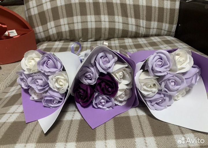 Букет из мыльных роз