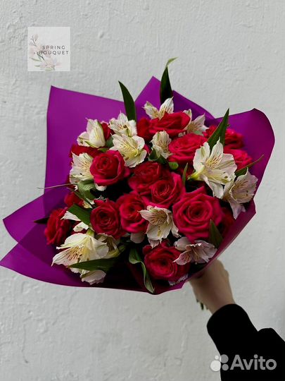 101 роза Цветы