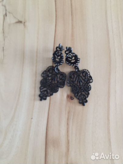 Серьги ажурные, серьги - ромашки