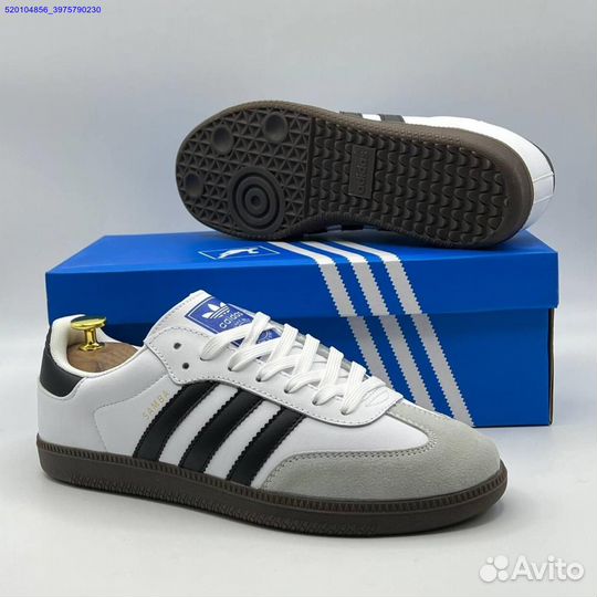 Кроссовки Adidas Samba White/Black (Арт.21375)