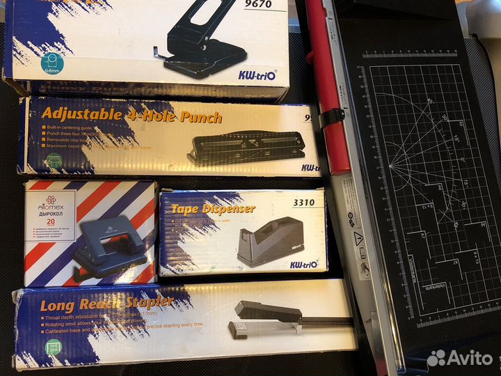 Дырокол Степлер Диспенсер Резак