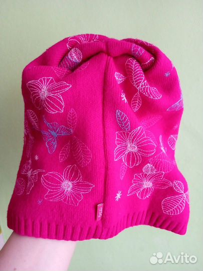 Шапка женская трикотажная вязаная. 58 размер