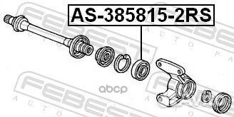 Подшипник honda accord 02-08 приводного вала 38