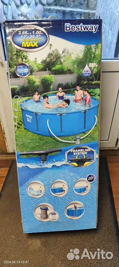 Каркасный бассейн 366 на 100 б/у