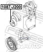 Ролик натяжной руч ремня chevrolet lacetti 1.8