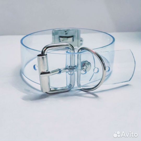 Ошейник чокер прозрачный,образ на кинки вечеринку