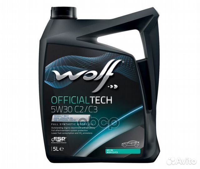 Wolf officialtech 5W30 C2/С3 Масло моторное син