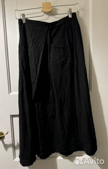 Юбка хлопок назапах черная
