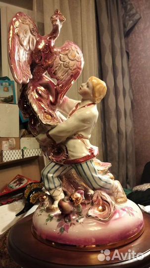 Статуэтка жар птица дулево,авторская работа