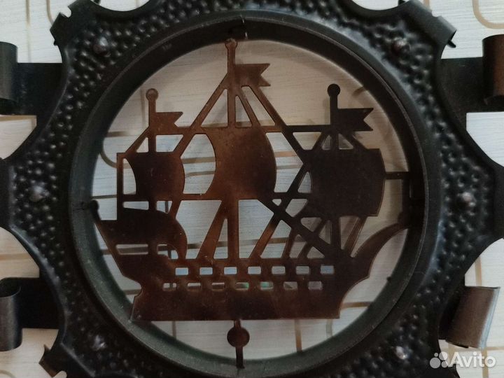 Интерьерное Панно настенное из металла Парусник