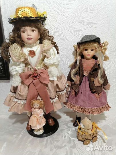 Кукла фарфоровая винтажная