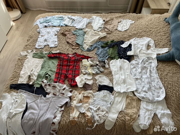 Вещи для новорожденных пакетом 56-62р