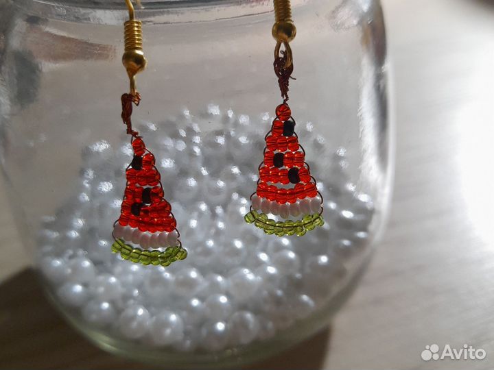 Сережки из бисера