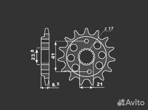Звезда передняя PBR 2071 C15