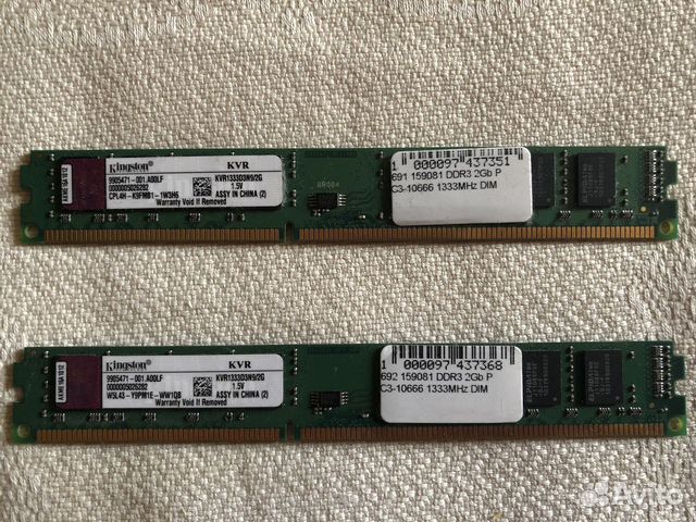 Оперативная память Kingston DDR3 kvr1333d3n9/2g купить в Москве ...
