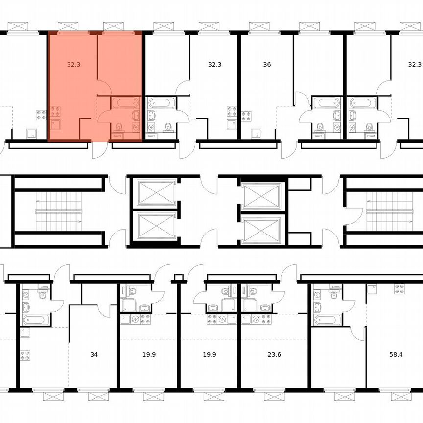 1-к. квартира, 32,4 м², 18/33 эт.