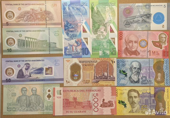 Полимерные банкноты ОАЭ, Таиланд, Коста-Рика и др