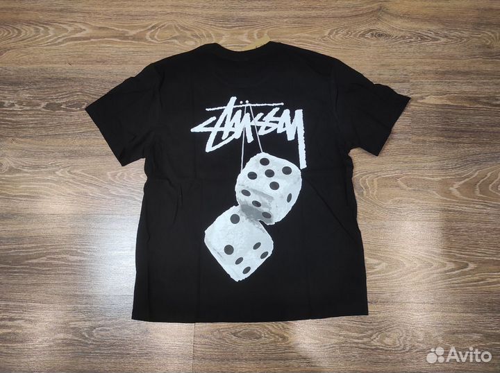 Футболка Stussy white Dice черная