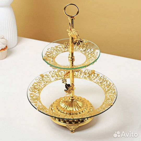 Подставка для десерта и фруктов, 2 яруса: d29/18 с