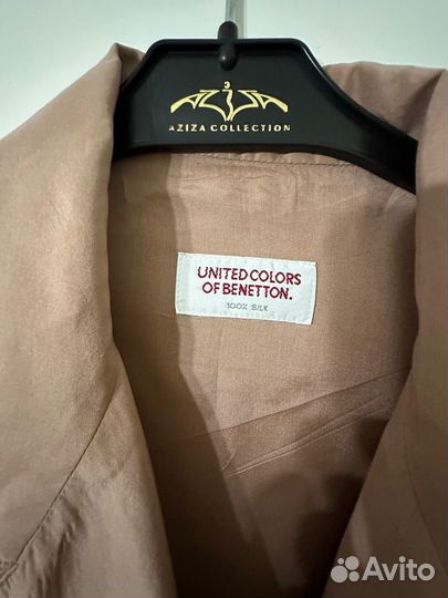 Пиджак Benetton женский шёлк 46-48 размер