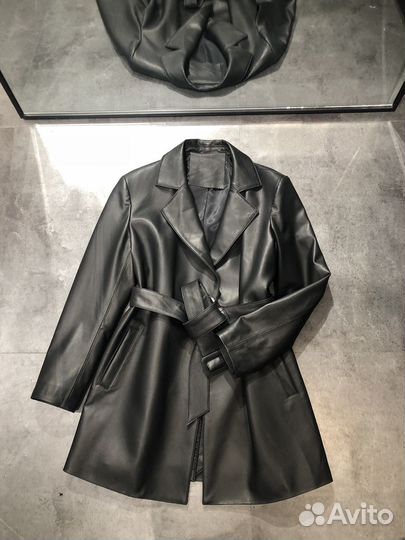 Тренч из натуральной кожи Saint Laurent