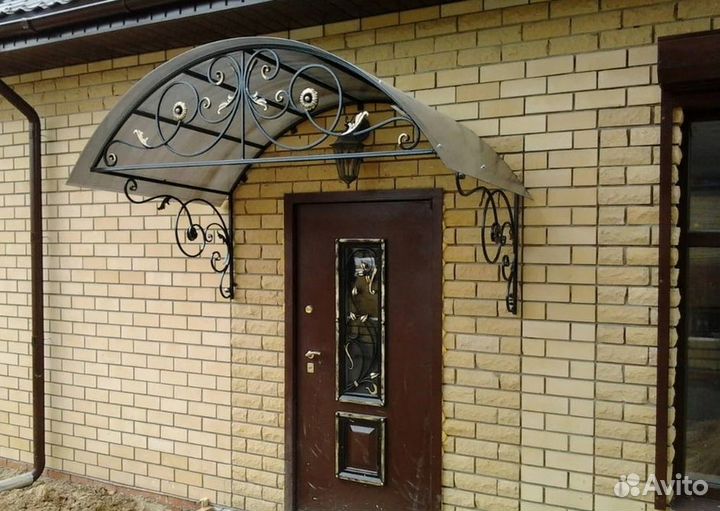 Козырек для крыльца кованый