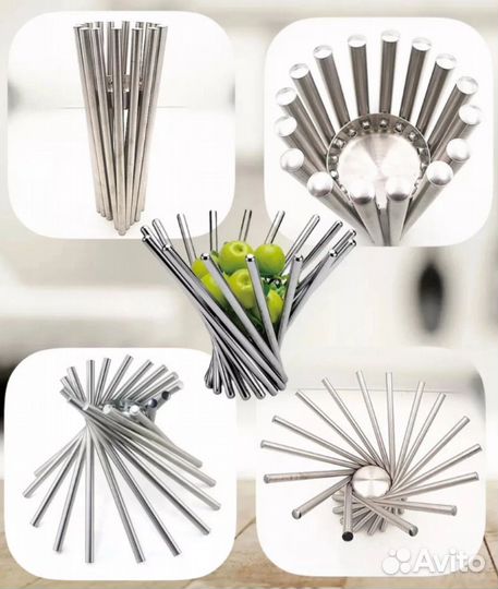 Фруктовый металлическая серебристая