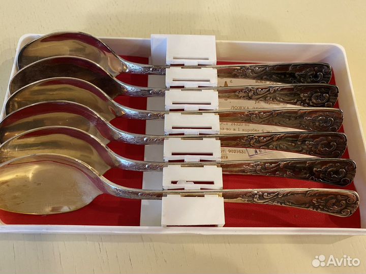 Ложки десертные посеребреные ссср. Новые