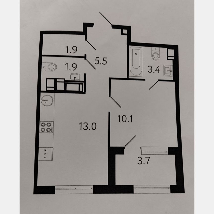 1-к. квартира, 35,8 м², 4/17 эт.