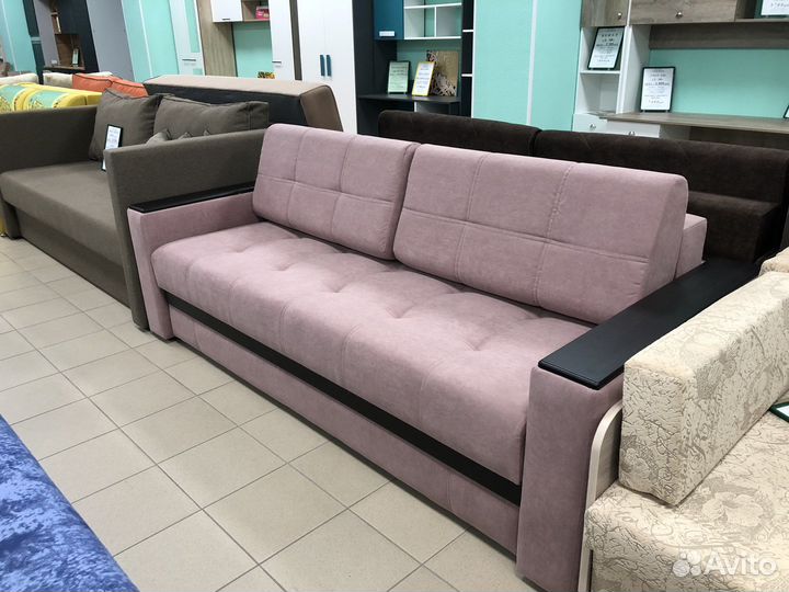 Диван прямой пудра