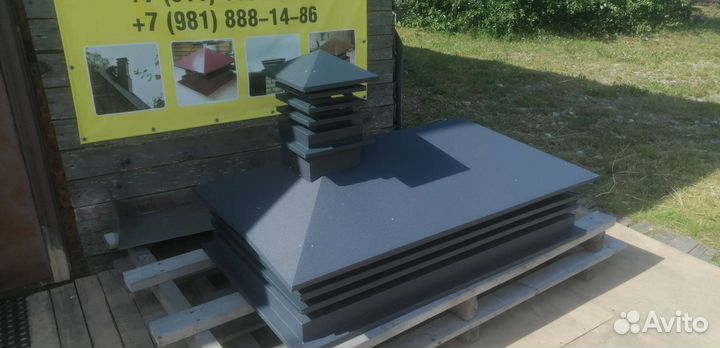 Колпак на трубу колонн забора