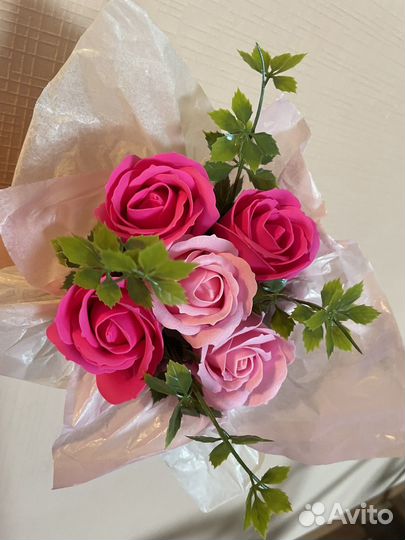 Букет из мыльных цветов