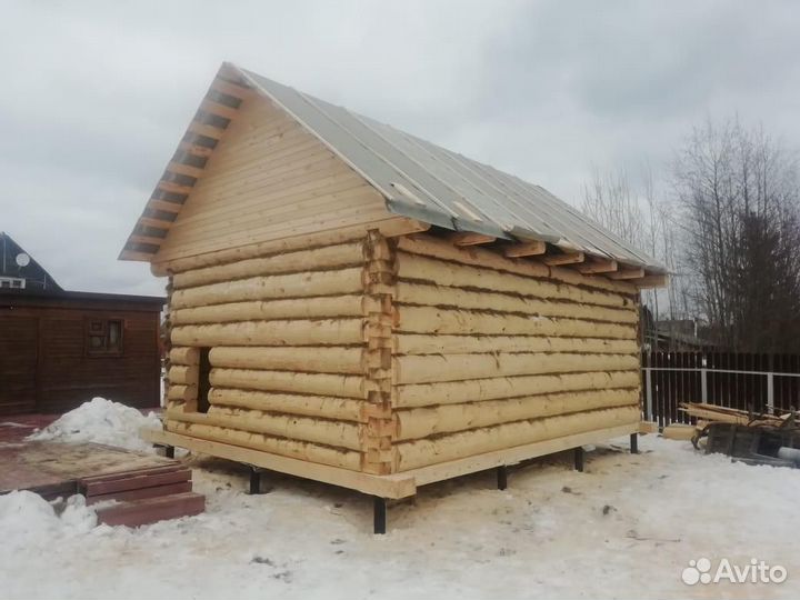 Сруб бани 4х6м со сборкой