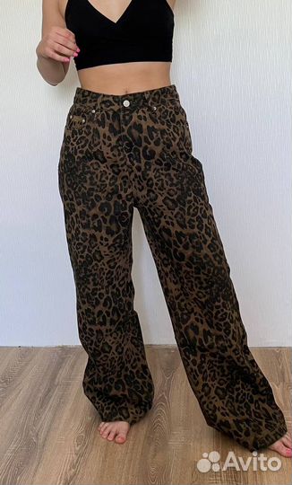 Леопардовые джинсы