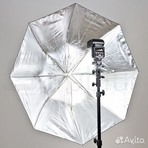 Фото зонт серебро на отражение 85 и 101 см