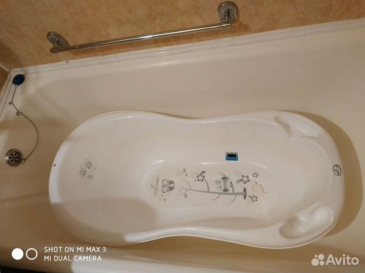 Ванночка для купания детская с термометром