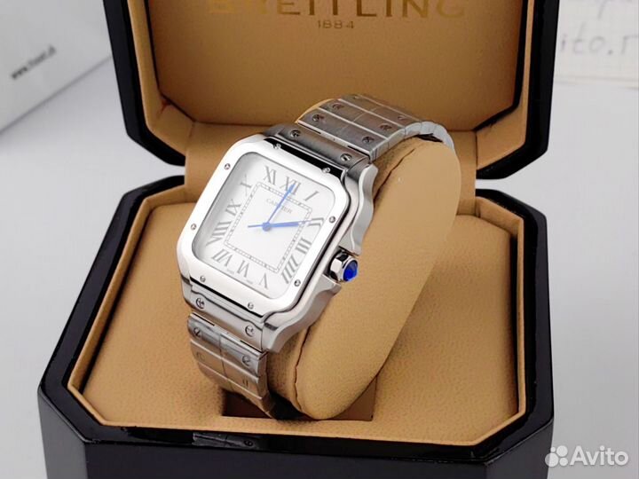 Часы мужские Cartier Santos white