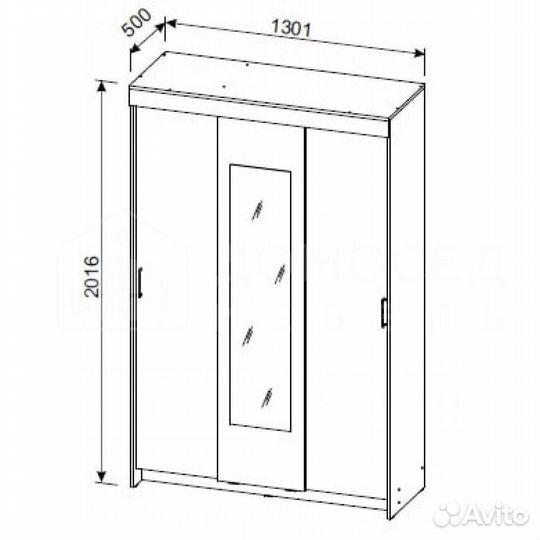 Шкаф купе 130 см