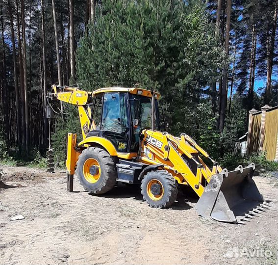 Услуги спецтехники. Jcb. Экскаватор. Ямобур. Кран