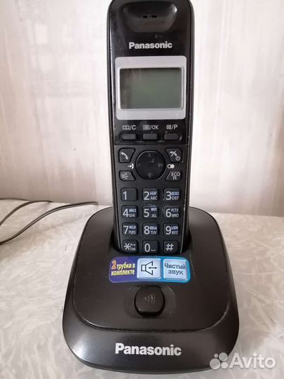 Радиотелефон Panasonic KX-TG2511RUT, две трубки