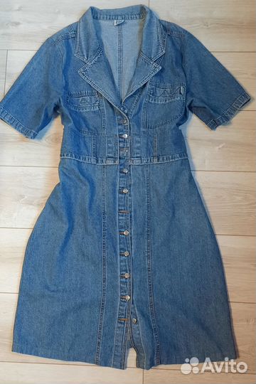Джинсовое платье 52р