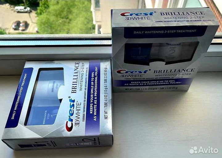 Зубная паста Crest Brilliance + Whitening Two-Step