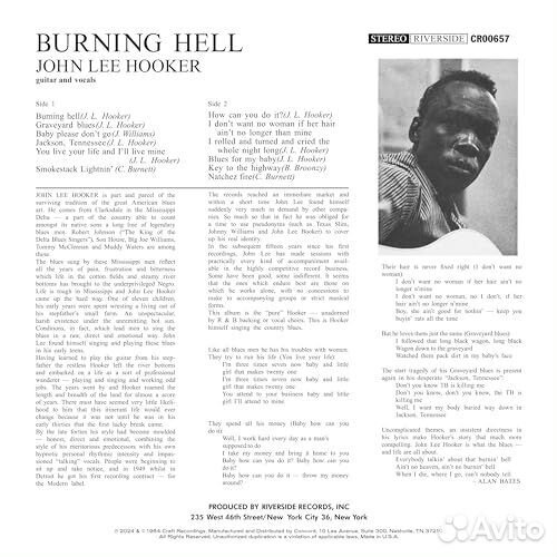 John Lee Hooker - Burning Hell (1 LP)