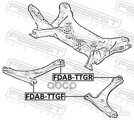 Сайлентблок ford transit 14- fdabttgf Febest